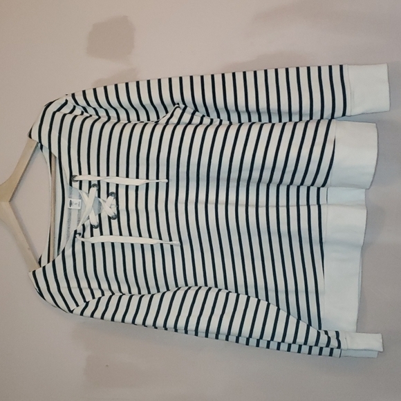 Old Navy Black Striped Sweatshirt - Picture 1 of 6